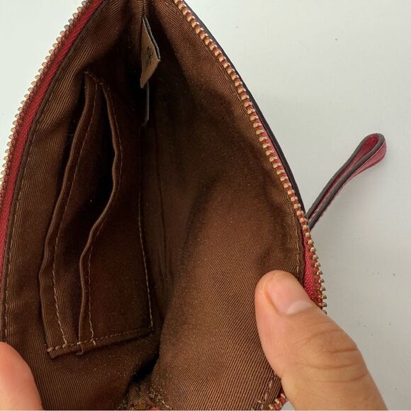 Coach Corner Zip Wristlet in Signature Canvas with Disco Patches - in EUC - Picture 7 of 7